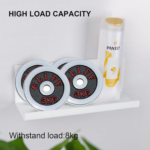 Acrylic Floating Shelves for Wall, 2 PCS Floating Bookshelf, No Drill Display Picture Shelves, Wall Storage Shelves Used for Bathroom/Kitchen/Living Room in Saudi Arabia