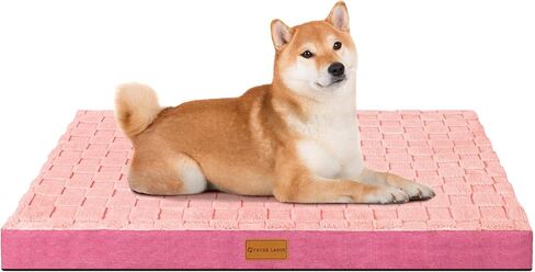 سرير كلب باتاس لاجو متقلب لتقويم العظام للكلاب المتوسطة مقاس 91.44 سم × 60.96 سم، أسرة كلاب متوسطة الحجم مقاومة للماء مع غطاء قابل للإزالة وقابل للغسل، حصيرة سرير للحيوانات الأليفة من إسفنج قفص البيض مع قاعدة مضادة للانزلاق، أسود in Kuwait