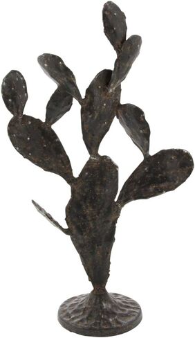 Deco 79 Metal Cactus Decorative Sculpture Home Decor Statue, Accent Figurine 9" x 4" x 16", Black in Saudi Arabia