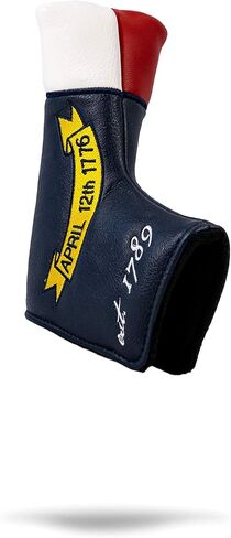 Pins & Aces North Carolina Tribute Premium Golf Club Head Cover - Premium, Hand-Made Leather Headcover - NC Flag Styled, Tour Quality Golf Club Cover - Style & Customize Your Golf Bag in Saudi Arabia