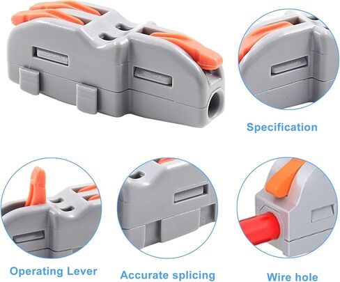 Litoexpe 10 Pcs 1 in 4 Out Mini Electrical Wire Connectors, Nylon Compact Splicing Butt Terminal Block Connectors in Kuwait