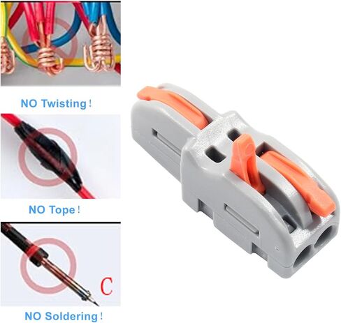 Litoexpe 10 Pcs 1 in 4 Out Mini Electrical Wire Connectors, Nylon Compact Splicing Butt Terminal Block Connectors in Kuwait