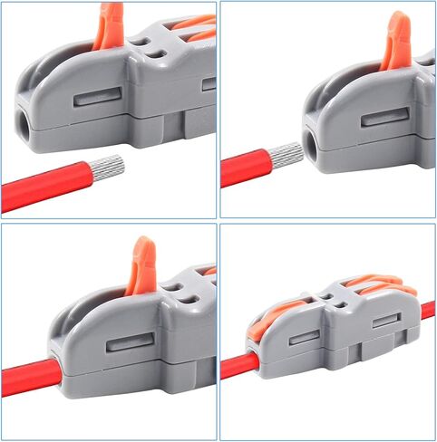 Litoexpe 10 Pcs 1 in 4 Out Mini Electrical Wire Connectors, Nylon Compact Splicing Butt Terminal Block Connectors in Kuwait