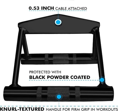 A2ZCARE LAT Pull Down Cable Machine Attachment - Cable Machine Accessories for Home Gym with Multi Option: V-Handle, D-Handle, V-Shaped Bar, Snap Hook, and Rotating Bar in Saudi Arabia