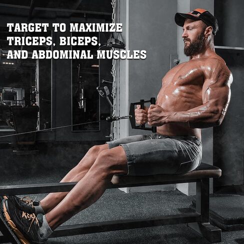 A2ZCARE LAT Pull Down Cable Machine Attachment - Cable Machine Accessories for Home Gym with Multi Option: V-Handle, D-Handle, V-Shaped Bar, Snap Hook, and Rotating Bar in Saudi Arabia