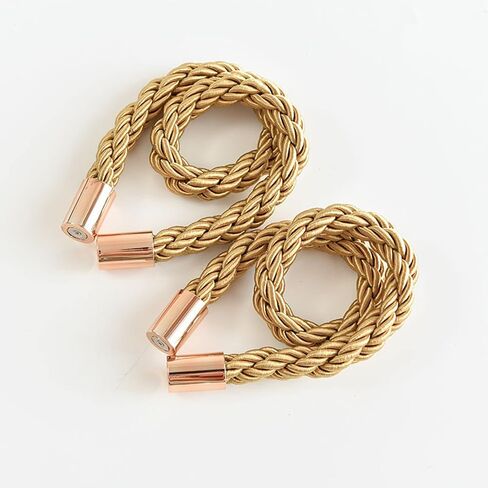 Strong Magnetic Curtain Tiebacks Modern Simple Style Drape Tie Backs Convenient Decorative Weave Rope Curtain Holdback for Home&Office Window Drapery (Beige) in Saudi Arabia