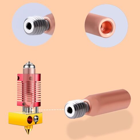 قطعتان من AIEX قطعتان من مادة معدنية ناعمة لكسر الحرارة، سبيكة تيتانيوم لكسر الحرارة ثنائية المعدن وحنجرة نحاسية لكسر الحرارة لطابعة Ender 3 V2 Ender 3 Pro CR10 ثلاثية الأبعاد Hotend in Kuwait