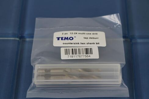 TMAX 2 pc 8-32 Combination Drill and Tap Multi Use Deburr Countersink Hex Bit in Saudi Arabia