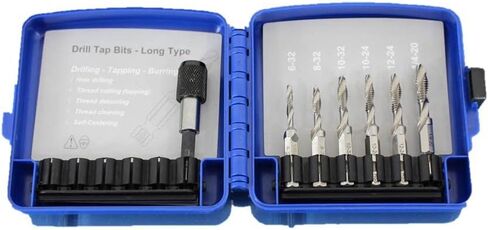 TMAX 2 pc 8-32 Combination Drill and Tap Multi Use Deburr Countersink Hex Bit in Saudi Arabia