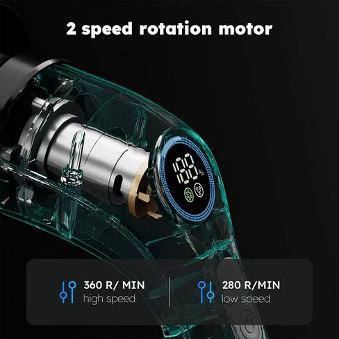 Electric Spin Scrubber, IPX7 Bathroom Scrubbe with Power LCD Display, Adjustable Extension Handle with 8 Replaceable Brush Heads, Cordless Electric Cleaning Brush for Bathroom, Kitchen in Saudi Arabia