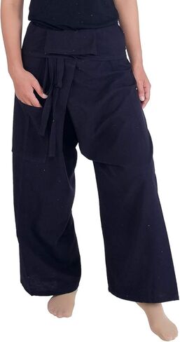 Lannaclothesdesign Women's Lounge Plain Cotton Pants Thai Fisherman Yoga Trousers in Saudi Arabia