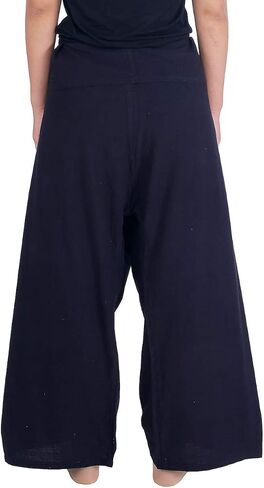 Lannaclothesdesign Women's Lounge Plain Cotton Pants Thai Fisherman Yoga Trousers in Saudi Arabia