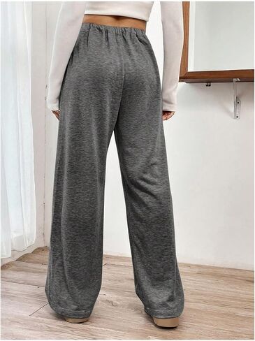 Women's Baggy Sweatpants Drawstring Waist Straight Leg Athletic Pants Long Pants Lounge Trendy in Saudi Arabia