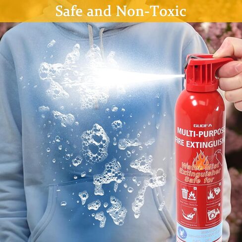 2 Pack Fire Extinguisher with Mount, Portable Fire Extinguisher Suitable for A, B, C, K Fire Types, Easy to Use Water-Based Fire Extinguishers for Home/Car/Boat/Kitchen/Garage (Black, Red) in Saudi Arabia