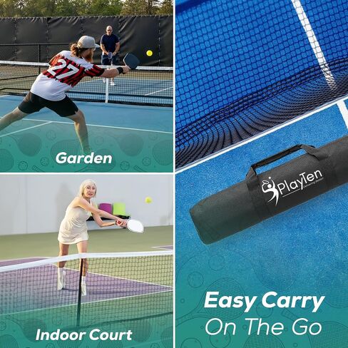 Pickleball Net, Full-Size Tennis Net with Backing, Heavy Duty, Easy to Assemble, Black in Saudi Arabia