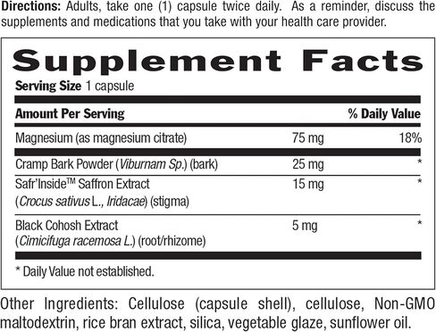 إنقاذ الحياة الريفية من الدورة الشهرية - دعم الدورة الشهرية المستهدف، عبوات نفطة مريحة، نباتي، يساعد على تقليل أعراض الدورة الشهرية، 60 كبسولة نباتية، خالي من الغلوتين، نباتي معتمد in Kuwait