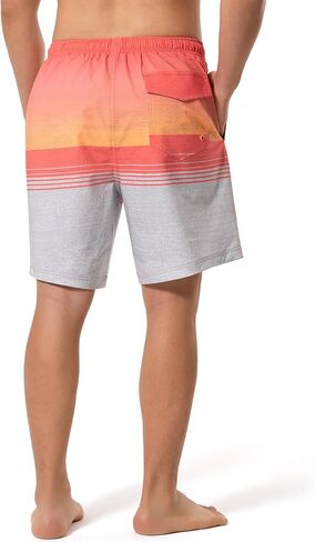 سروال سباحة رجالي سريع الجفاف 4 اتجاهات قابل للتمدد مع بطانة جيرسي فائقة النعومة، مادة ممتازة صديقة للبيئة بعامل حماية من الأشعة فوق البنفسجية 50+ in Kuwait