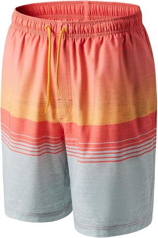 سروال سباحة رجالي سريع الجفاف 4 اتجاهات قابل للتمدد مع بطانة جيرسي فائقة النعومة، مادة ممتازة صديقة للبيئة بعامل حماية من الأشعة فوق البنفسجية 50+ in Kuwait