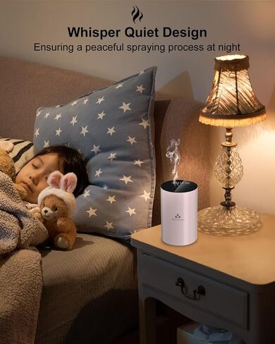 Waterless Essential Oil Diffuser - Aromatherapy Nebulizer Diffuser Battery Operated, Portable Scent Air Freshener Machine with 3 Mist Level & Auto Off Function for Home Cars Office(Type-C Version) in Saudi Arabia