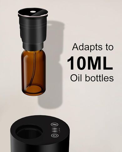 Waterless Essential Oil Diffuser - Aromatherapy Nebulizer Diffuser Battery Operated, Portable Scent Air Freshener Machine with 3 Mist Level & Auto Off Function for Home Cars Office(Type-C Version) in Saudi Arabia