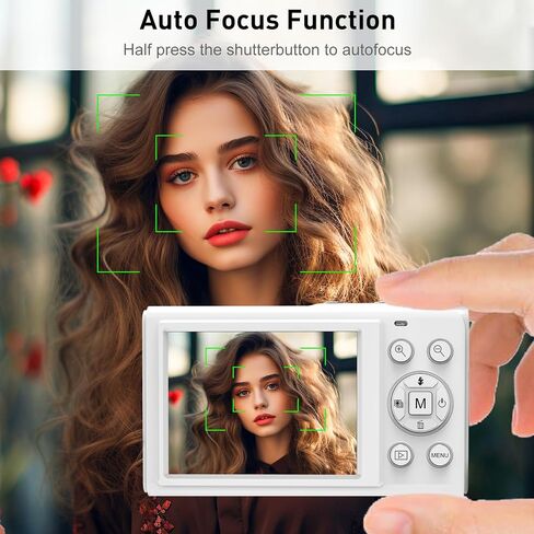 4K Digital Camera for Photography with 5X Optical Zoom, 64MP Autofocus Vlogging Camera, 16X Digital Zoom Compact Travel Camera with Wifi, Anti-Shake, 2 Batteries for Beginners and Teens(Black) in Saudi Arabia