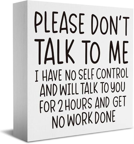 Boss's Day Gifts, Funny Boss Gifts for Women Men, Of Course I Talk to Myself Sign, Appreciation Gifts for Manager Coworker Employee Decor 5 X 5 Inch in Saudi Arabia