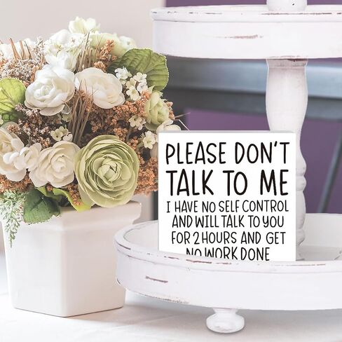Boss's Day Gifts, Funny Boss Gifts for Women Men, Of Course I Talk to Myself Sign, Appreciation Gifts for Manager Coworker Employee Decor 5 X 5 Inch in Saudi Arabia