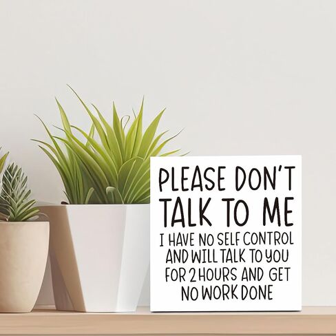 Boss's Day Gifts, Funny Boss Gifts for Women Men, Of Course I Talk to Myself Sign, Appreciation Gifts for Manager Coworker Employee Decor 5 X 5 Inch in Saudi Arabia