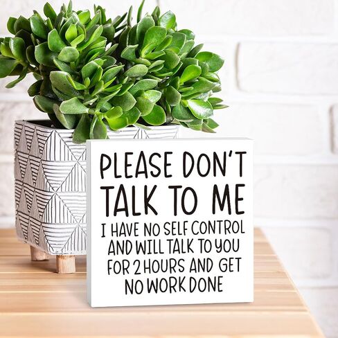 Boss's Day Gifts, Funny Boss Gifts for Women Men, Of Course I Talk to Myself Sign, Appreciation Gifts for Manager Coworker Employee Decor 5 X 5 Inch in Saudi Arabia