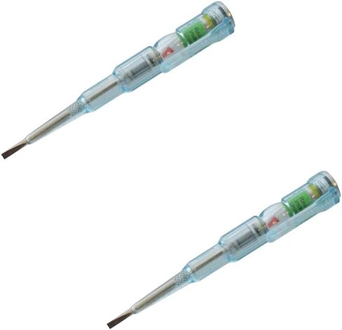 2 قطعة جهاز فحص الدائرة الكهربائية القلم جهاز قياس الجهد الكهربائي مفك 75-250 فولت كاشف الجهد القلم اختبار كهربائي مفك in Kuwait