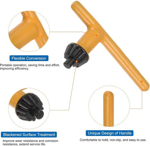 uxcell Chuck Key 6mm Key 12 Teeth for 1.5-13mm Drill Chuck Black 4pcs in Saudi Arabia