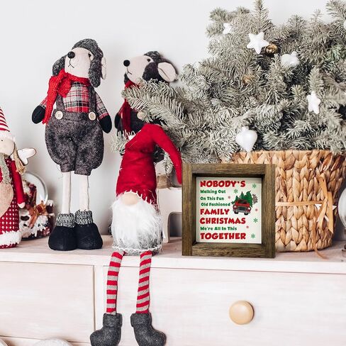 National Lampoon's Christmas Vacation Decorations, Funny Christmas Vacation Wood Sign, Christmas Vacation Prints with Wood Frame for Table Wall Bathroom Decor, Xmas Tiered Tray Decor, 7x7 inch in Saudi Arabia