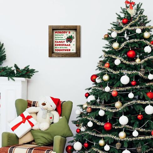 National Lampoon's Christmas Vacation Decorations, Funny Christmas Vacation Wood Sign, Christmas Vacation Prints with Wood Frame for Table Wall Bathroom Decor, Xmas Tiered Tray Decor, 7x7 inch in Saudi Arabia