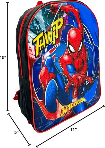حقيبة ظهر مدرسية مرخصة للأطفال من Ruz Spider-Man مقاس 15 بوصة (أزرق-أحمر) in Saudi Arabia