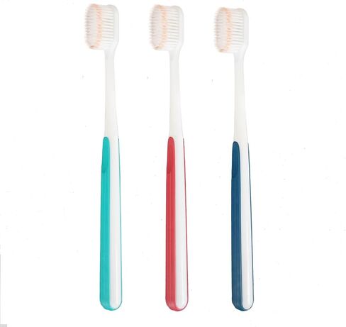 Manual Wide Head Toothbrush - 3 Pack, Extra Soft Bristle Toothbrushes for Adults, Ultra Soft Flossing Toothbrush for Sensitive Teeth in Saudi Arabia