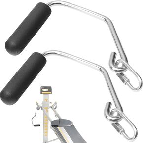 Open Ended Chrome Grip Handles for Total Gym Home Workout Machines 2000, 2200, 2500, 3000, 3000XL, XL, XLS - Total Gym Accessories Compatible with Supra, Electra, FIT, Black