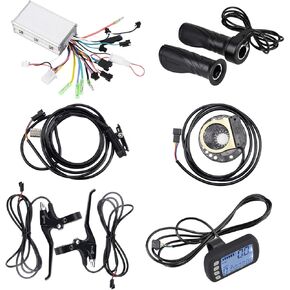 24V/36V 250W/350W Brushless Motor Controller Kit Electric Motor Control with LCD Panel for E-Bike Electric Bike Scooter