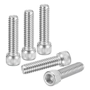 1/4"-20x3/4" Socket Head Cap Screws Bolts - 25Pack - Good for Road Bicycle, Mountain Bike, Auto, Motorcycle - 304 Stainless Steel Hex Head Metric Screws - Silver