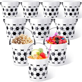 Mifoci 34 Oz Soccer Bucket with Handles Plastic Soccer Treat Cups Soccer Cocktail Rum Buckets Bulk for Wine Beverage popcorn Snack Football Party favors(20 Pcs) in Kuwait