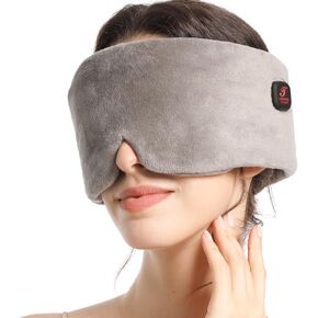Heated Eye Mask, Cordless Heated Scarf, Neck Heating Pad for Neck Pain Electric, Dry Eyes, Sinusitis, 3 Heat Levels, 2500mAh, 20 Minutes Auto-Off, Gifts for Men, Women(Grey)
