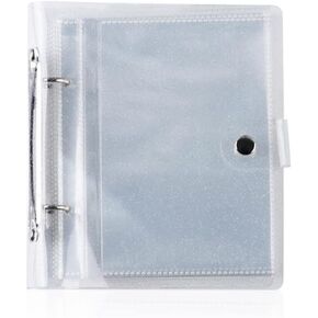 Clear Small Photo Album for 4×6in Photos, Loose-leaf Photo Book, Small Brag Book with 25 Clear Inner Pages, Holds 50 photos, Style A