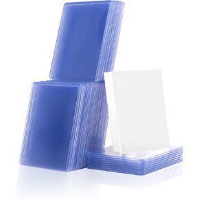 Lzerking Top Loaders for Cards 100ct, 55PT Baseball Card Sleeves 50 Top Loader and 50 Penny Sleeves for Trading Cards Protectors Hard Plastic 3" x 4" Trading Cards Protectors for Sports Cards
