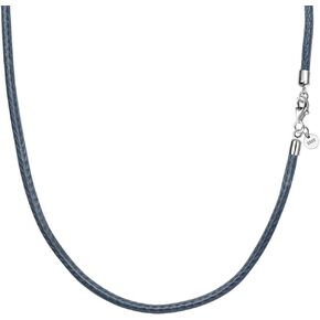 Leather Necklace for Men Women 925 silver buckle Cord Chain Waterproof 18''-24''optional 2.5mm Rope Chain DIY for Pendant With gift box in Kuwait