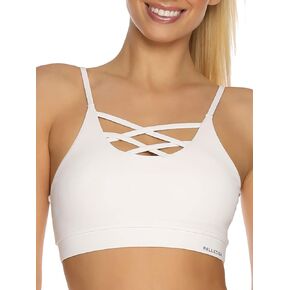 RELLECIGA Women's Criss-Cross Front Workout Padded Yoga Bra Sports Tops