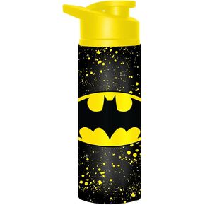Silver Buffalo Batman Stainless Steel Water Bottle Featuring Batman Logo, 25 Ounces