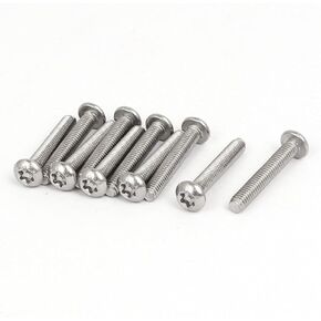 uxcell M4x25mm 304 Stainless Steel Button Head Torx Tamper Resistant Screws 10pcs