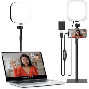 Video Conference Lighting, 180 LED Webcam Light with Phone Holder for Video Recording, Zoom Light for Laptop Computer, Video Light for for Online Meeting, Video Calls, Live Streaming, Broadcasting