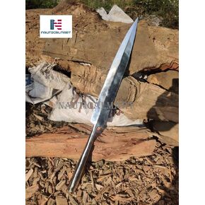 Long Bladed Hewing Spear Head Hand Forged High Carbon Steel by Nauticalmart