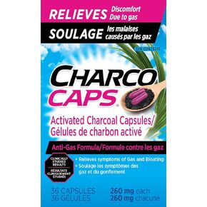 DSE Charcocaps Dietary Supplement Anti-Gas Formula, 36 Count (Pack of 72)