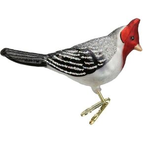 Old World Christmas Ornaments: Bird Watcher Collection Glass Blown Ornaments for Christmas Tree,Bright Blue Jay